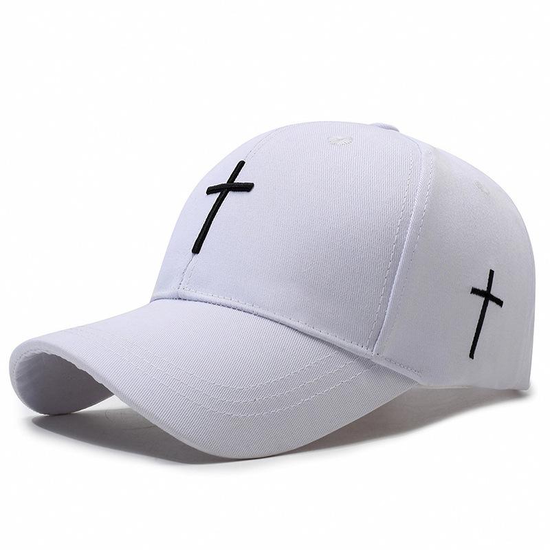 Cross-shaped Three-dimensional Embroidered Baseball Hats for Men and Women Sunshade and Sun Protection Baseball Hats