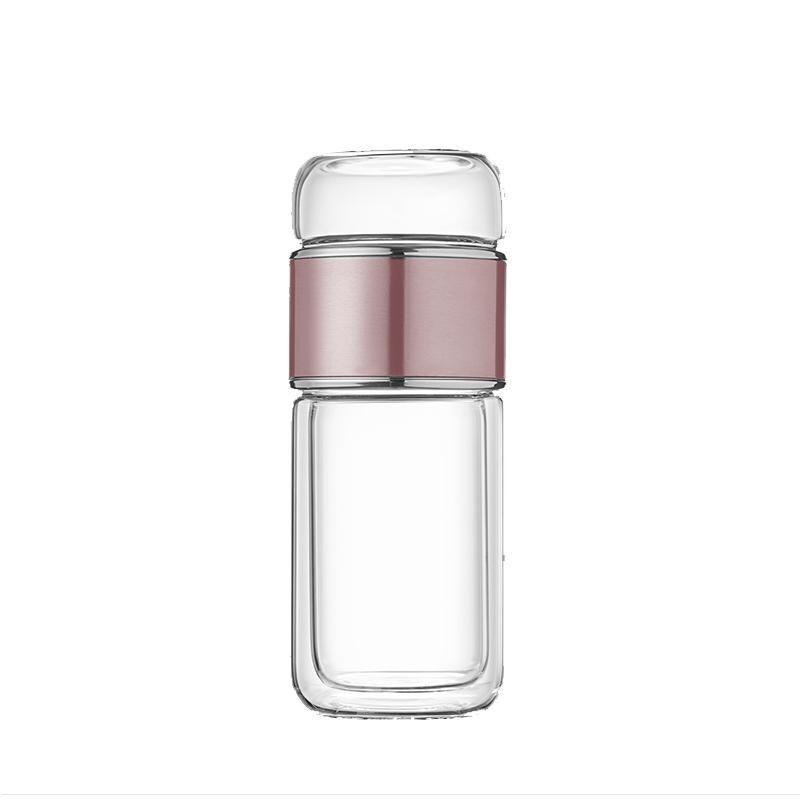 KAILIN Double Wall Glass Tea Infuser Bottle 420ml