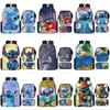 Disney Stitch School Backpack Oxford Cloth Lightweight Breathable Bookbag For Kids