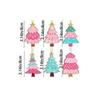 24pcs/set Fashion Colorful Christmas Tree Ornament Handmade DIY Merry Christmas Present Happy New Year Xmas Hanging Tags