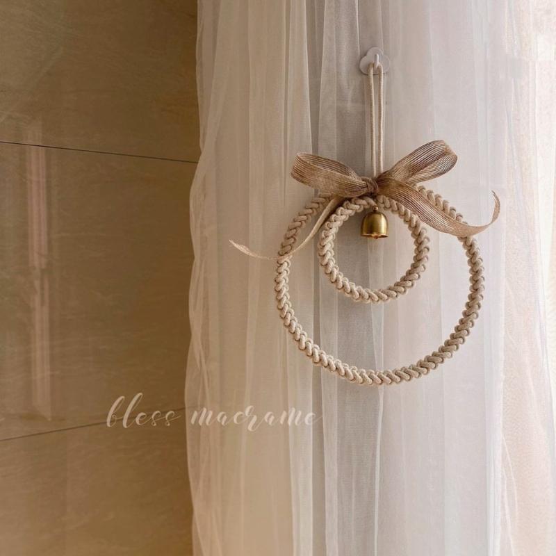 INS Nordic Style Baby Rattles Handmade Wooden  Wind Chimes Kid Room Nursery Hanging Decors Newborn Pography Prop
