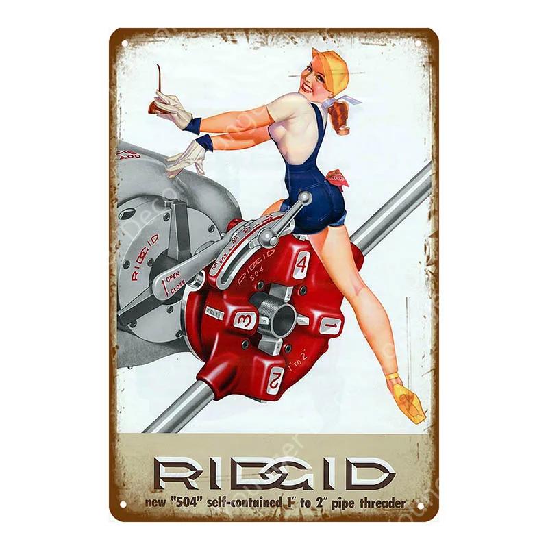 

Металлическая табличка Pin Up Sexy Lady Россиянка Металлический постер Настенная табличка Фестивальное украшение Паб Магазин Ресторан Дом Декор для спальни YJ231 20x30cm