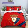 CA Osasuna Pattern Bedding Quilt Set  Home Decoration  Gift (1 * duvet cover + 2 * pillowcase  without core)