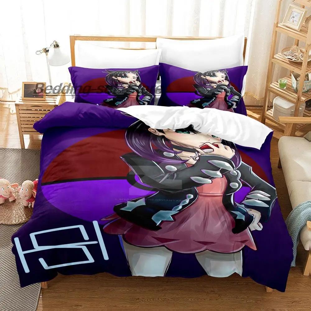 Kawaii Marnie Bedding Set Single Twin Full Queen King Size Bed Set Aldult Kid Bedroom Duvetcover Sets 3D Anime Bed Sheet Set