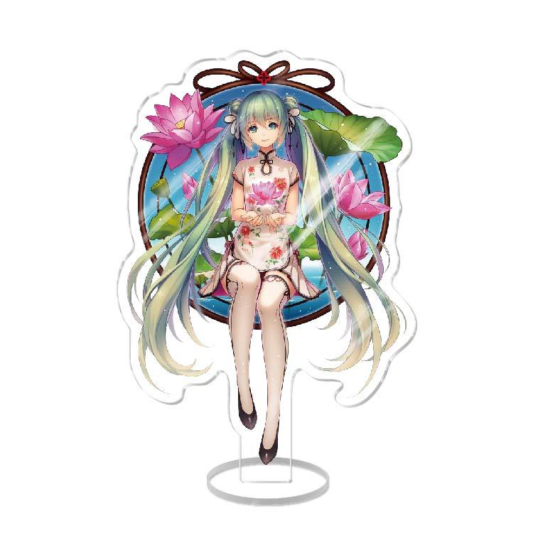 Anime Acrylic Stand Double Sided Artwork  Hatsune Miku Sakura Miku School Campus Figure Merchandise Otaku Collection