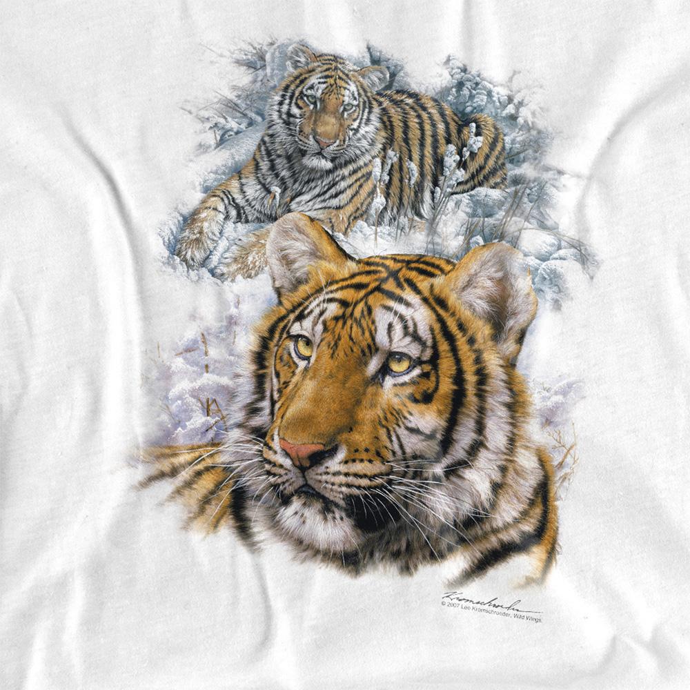 Wild Wings Unisex Adult Wildlife Tigers T-Shirt