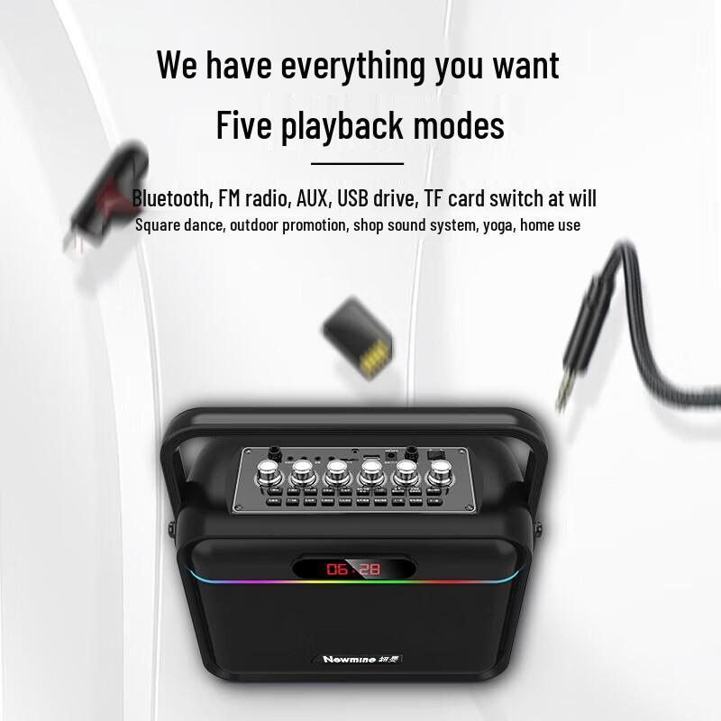 Newsmy K112 Portable Wireless Karaoke Speaker (CN version)