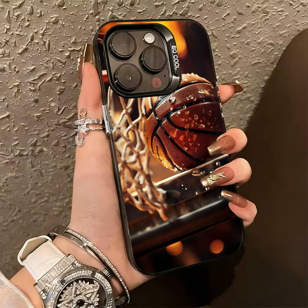

B-баскетбол D-данк Чехол для телефона для iPhone 17,16,15,14,13,12,11 Plus,Pro Max,XS,Разноцветный Серебристый Черный Чехол iPhone17