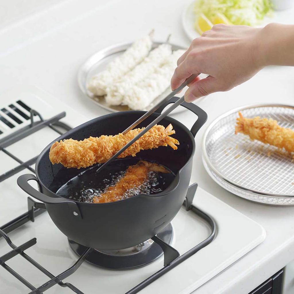 Yoshikawa Aikata Iron Induction and Gas with Convenient PD3023 Fryer, Oval, Compatible, Tsubame-Sanjo, Spout,