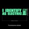 I Identify As A Electric Car Stickers Waterproof Reflective Decal Auto Door Window Rear Windshield Decoration for Tesla BYD