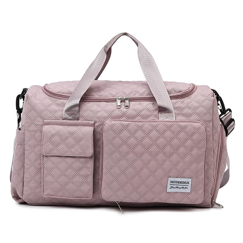 

New short-distance travel bag, men s handbag, business trip luggage bag, women s lightweight storage bag, large-capacity yoga fitness bag цвітіння вишні, рожевий колір