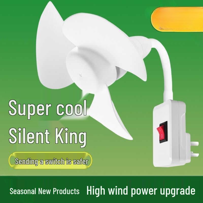 Multi-functional Socket Fan: Small Whirlwind Wall-mounted or Floor-standing Fan for Toilet and Kitchen