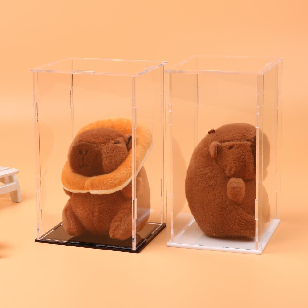 1 st Transparent Akryl Displayfodral Förvaringslåda 11,4x9,7x18cm för Labubu Plyschdockor/Leksaker Organizer Skyddsbehållare