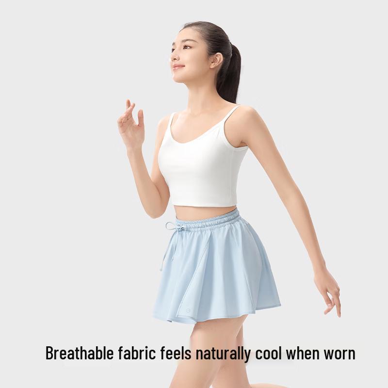 Xiaoye Hezi Women's Pleated A-Line Sports Skirt