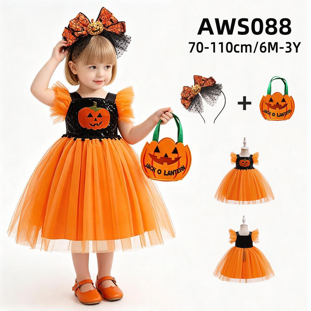 Halloween Girl Princess Dress With Embroidered Lace For Special Occasions