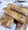 12.5x2x2cm Cu model Lemn de arțar cuțit Materie primă solidă Fabricat la comandă Mâner de creion pentru cuțit de bucătărie din lemn