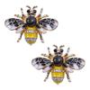 2 Fashion Crystal Brooches, Creative Pins, Chest Accessories, Party Jewelry, Gifts, Stylish Little Bee