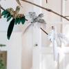 2pcs Realistic Feather Birds Ornaments Glitter Bird Clips Decorations  Home Holiday Decor