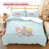 My Melody  Pattern Bedding Quilt Set  Home Decoration  Gift (1 * Duvet Cover + 2 * Pillowcase  Without Core)