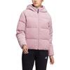 Adidas Solid Color Zipper Hooded Long Sleeve Down Jacket Women Outerwear Purple HN2113