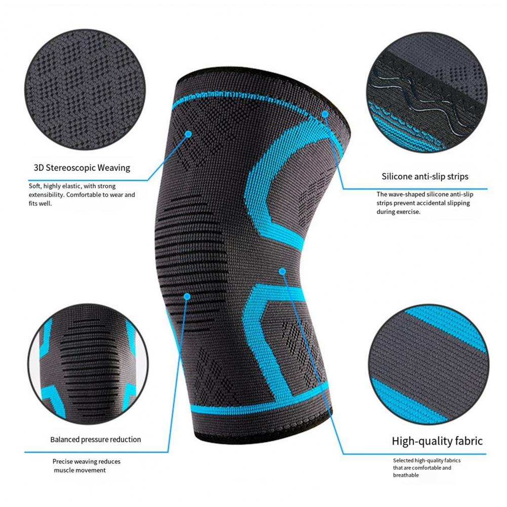 Knitted Sports Knee Brace Lightweight Breathable Elastic Running Basketball Men Women Fitness