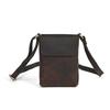 Gender-Neutral Vintage Sling Bag - Pull-Up Leather Crossbody Purse, Compact Cowhide Shoulder Bag with Phe Pocket