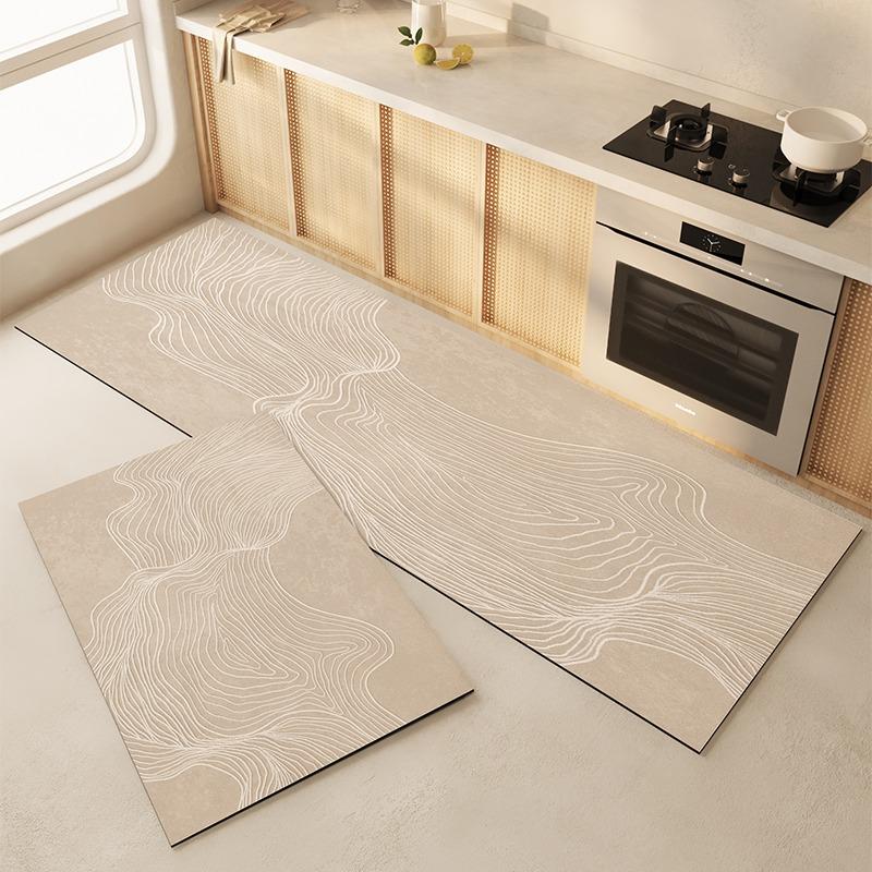 Kitchen Floor Mat Absorbent Non-slip Carpet Quick Drying Diatom Mud Foot Mats Long Carpets Japanese Style Home Decoration Rug