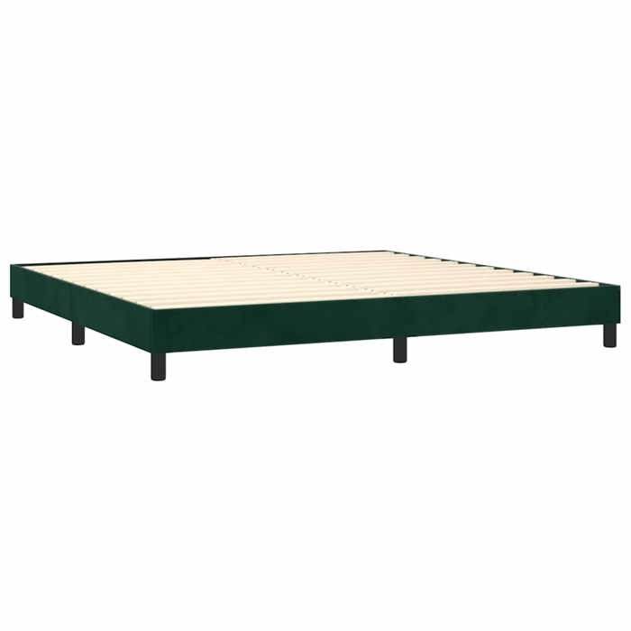 Maison Exclusive - Sommier à lattes de lit et matelas Vert foncé 200x200cm Velours