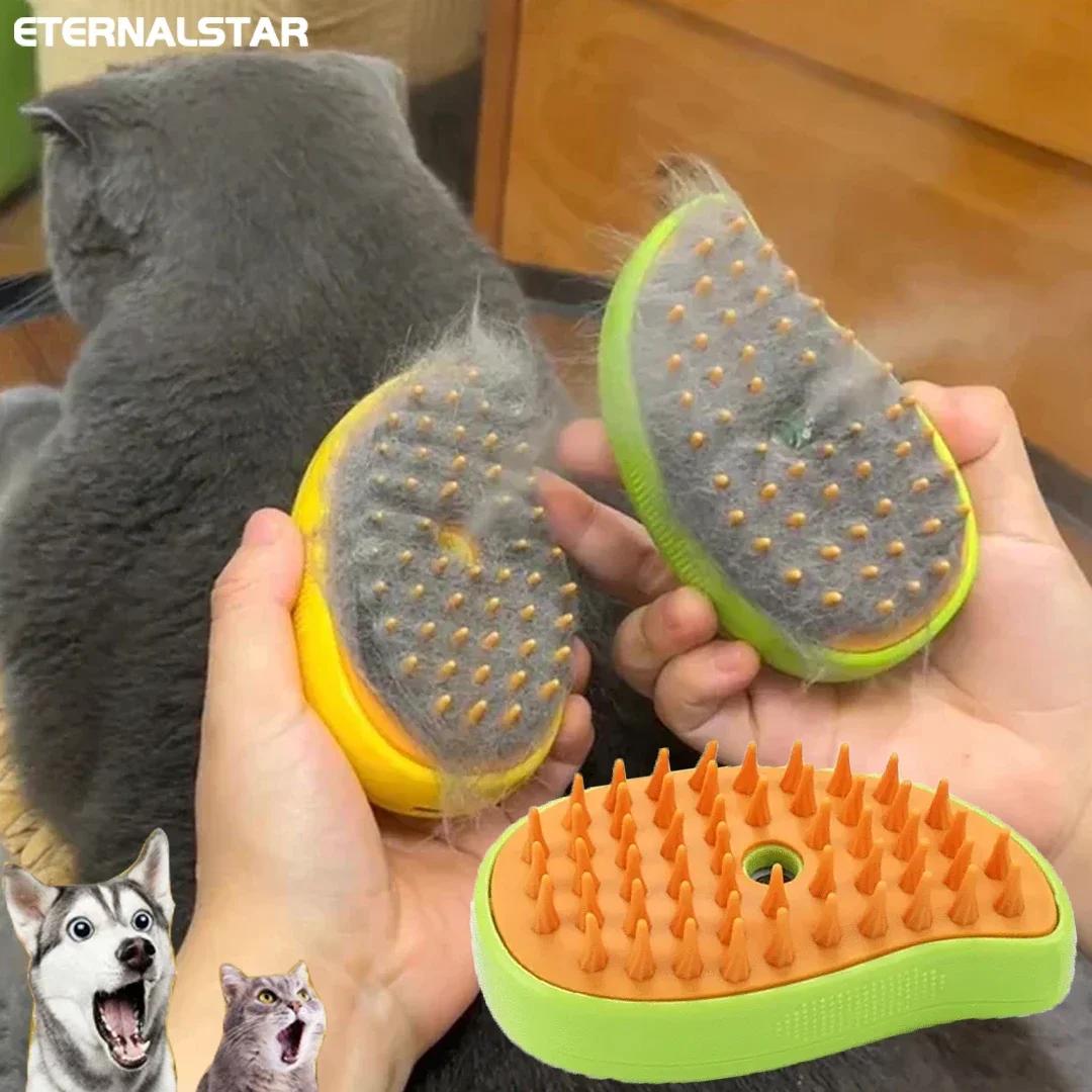 

Puppy Hair Care Supplies USB Rechargeable Massage Comb Steam Brush for Cats 3 in 1 Electric Pet Brush Removes Tangled Hair Dog XS