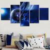 5 Pieces Canvas Wall Arts Poster Painting Landscape Space Planets Asteroid Wallpaper Home Decor Living Room Artwork