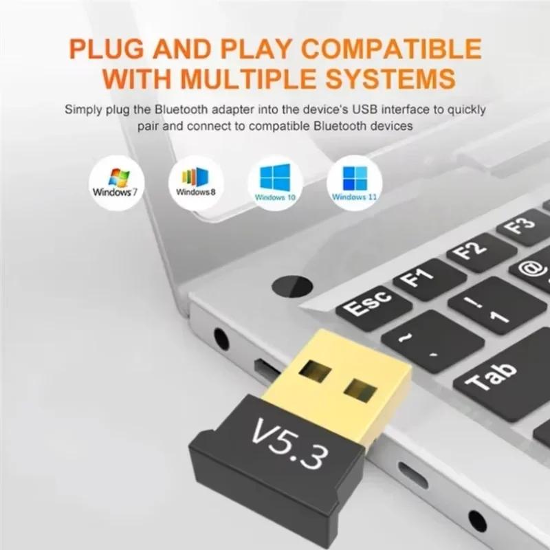 

USB Bluetooth адаптер бездротовий 5 3 5 1 5 0 для ПК ноутбука динамік аудіо приймач передавач покращене підключення