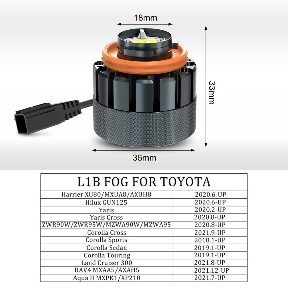 2 ks/veľa Dvojfarebná L1B A32A LED hmlové svetlo pre Toyota Cross Corolla C-HR Hilux Harrier Yairs Neskorý Prius Roomy RAV4 HONDA 6000K Biela 3000K Žltá