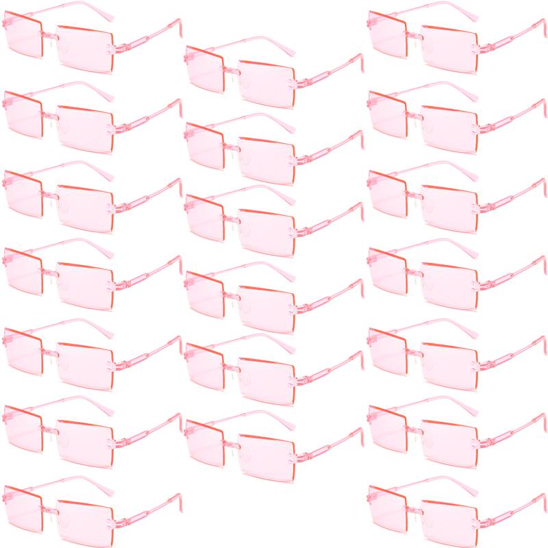 2pcs New Large Frame Square Sunglasses Women Metal Frame Colorful Lens Eyewear  Gradient Design Ladies Snake Decoration Glasses