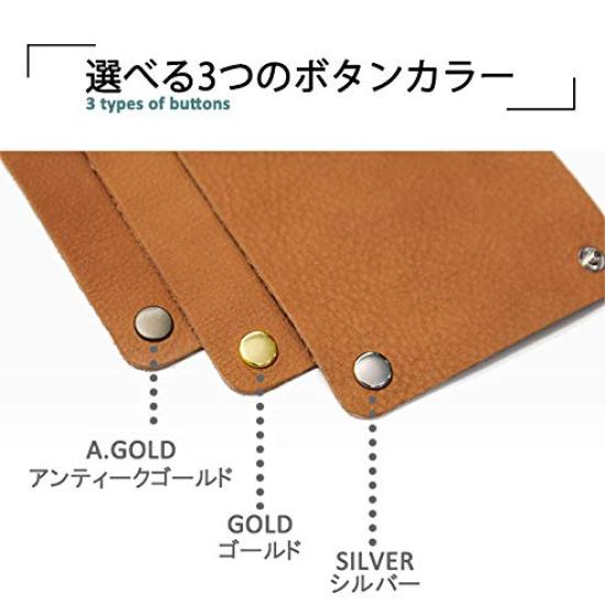 [Eight Hundred Ships] Leather Bag Handle Cover, Regular (for Tote Bags) Available in 18 Colors and 3 Metal Fitting Colors (Maroon and Gold)