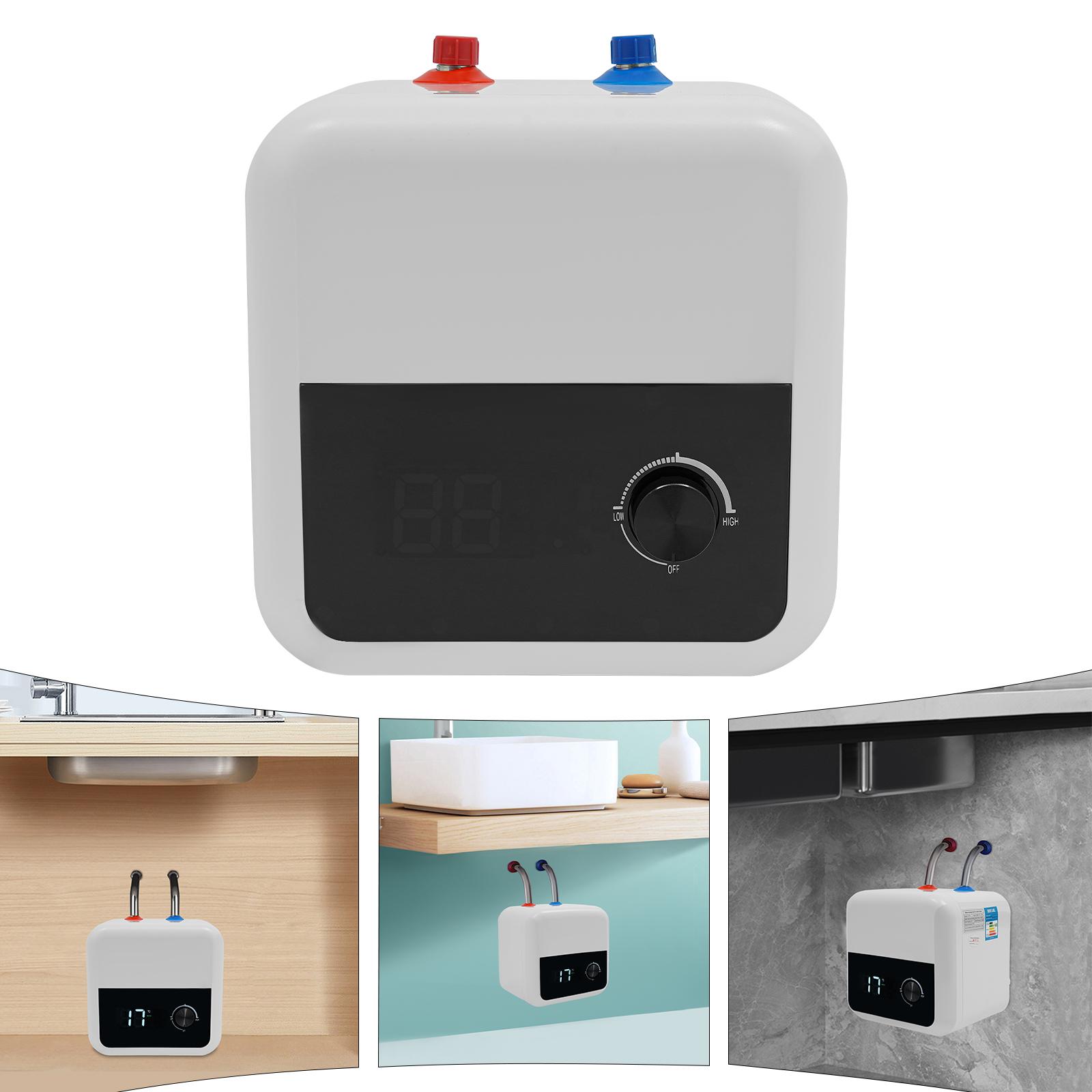 

8 л 1500 Вт АБС Электрический водонагреватель, Белый Настенный бак Водонагреватель Верхний подвод воды для кухонь, ванных комнат US белый