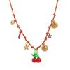 Collana intrecciata Collana corda in acciaio inossidabile Collana con ciondolo a charm Collana regolabile Adatta per l'uso quotidiano