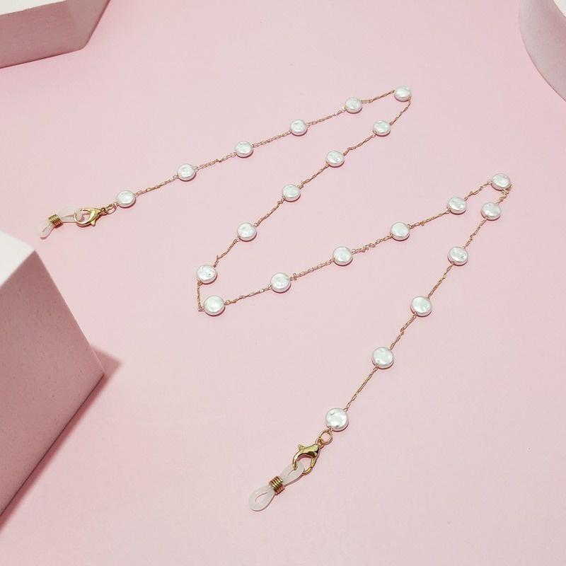 Simple Pearl Mask Chain Multi-use Earphone Anti-lost Lanyard Necklace Color Love Glasses Chain