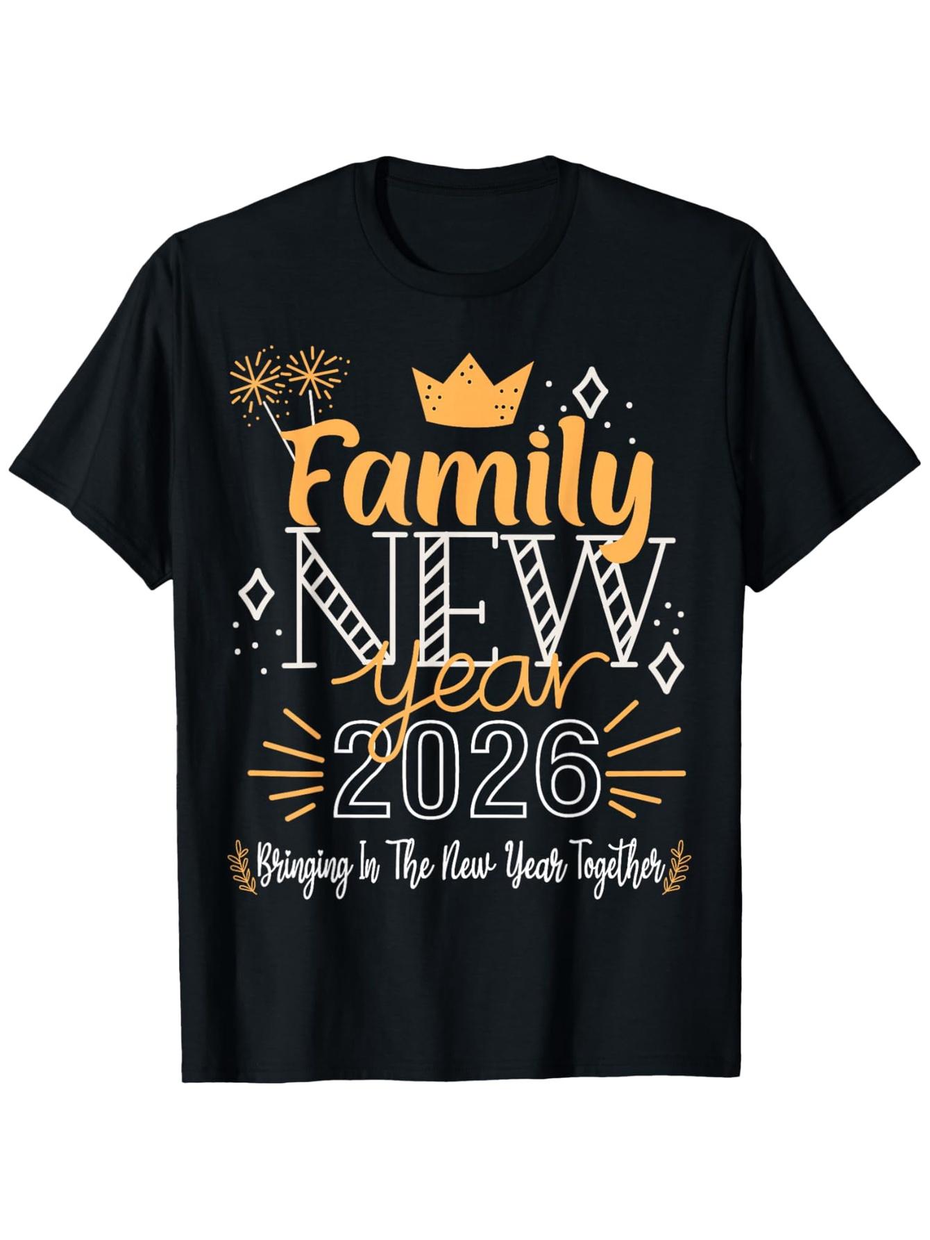 2026 Family New Year Set Happy New Year T-Shirt M