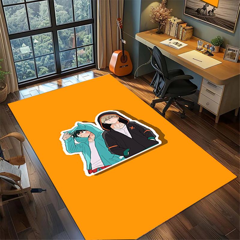 My Hero Academia Bedroom Rug Large Area Non Slip Washable Carpet Gamer Room Decor 60x90cm