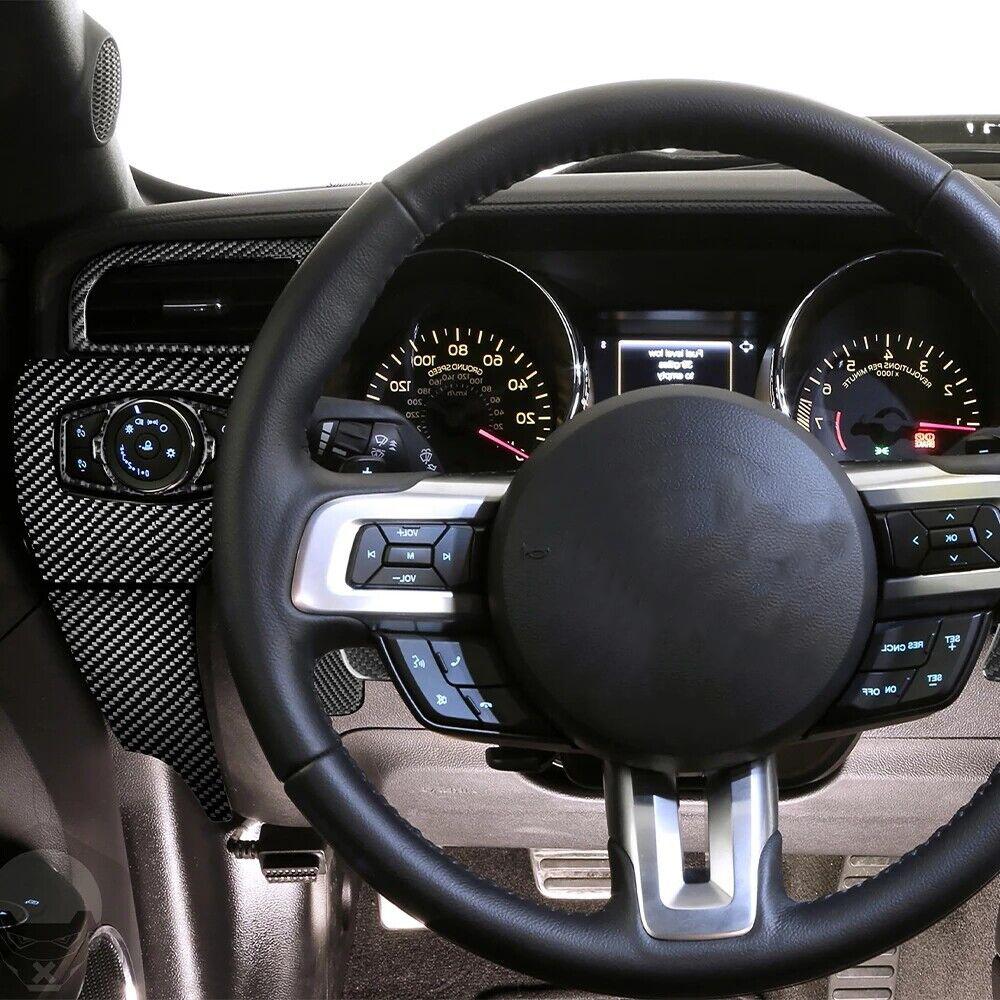 30PCS Carbon Fiber Full Set Interior Decoration Trim Kit For Ford Mustang 2015+