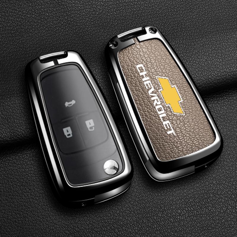For Chevrolet Onix Equino Orlando Cruze Spark Sonic Camaro Volt Bolt Trax Malibu Blazer Traverse Seeker Alloy Car Key Case Cover