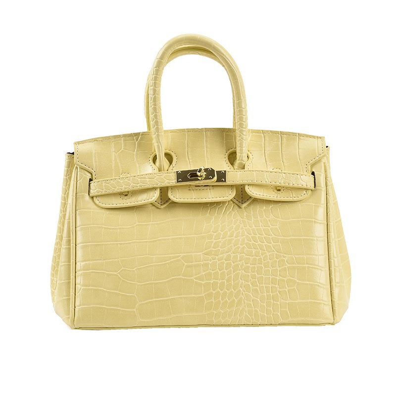 Σικ Γυναικεία Τσάντα Kelly με Μοτίβο Κροκόδειλου - Στυλάτος Ευρωπαϊκός & Αμερικανικός Σχεδιασμός