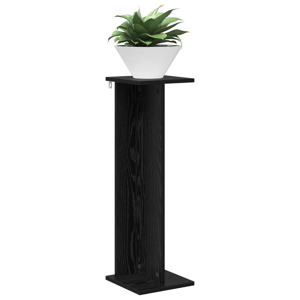 Plant Stand 2 Pcs Black Oak 25 X 25.5 X 80.5 Cm
