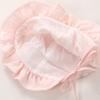 Baby Girl Lace Ruffle Sun Hat - Spring/Summer Tie-Up Princess Court Hat