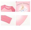 Kawaii Pink Rabbit Print Crop T Shirts Women Harajuku Sweet Cute Graphic Tops Streetwear Vintage Sexy Long Sleeve Tees