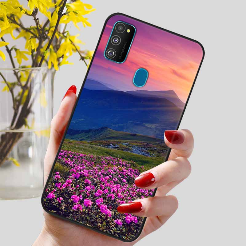 Funda para Samsung Galaxy M21 Funda Trasera de Silicona TPU Suave para Fundas de Teléfono Galaxy A21S M30S M31 M 21 M21S M31S Carcasas Negras Coques