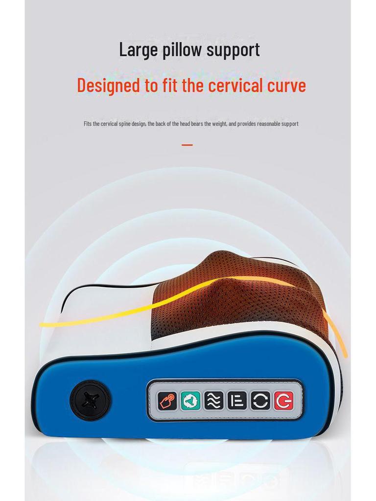 Intelligentes Mehrzonen-Massagekissen: Zervikal, Nacken, Taille, Rücken, Schulter, Heimheizung Lendenwirbelstütze