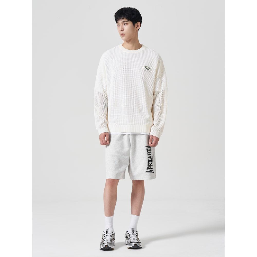 8seconds Mesh Wappen Point Long Sleeve Knit Ivory (264751Ey20)