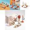 Wooden Baby Rattle Toy Set With Handheld Bell For Early Education And Comfort
