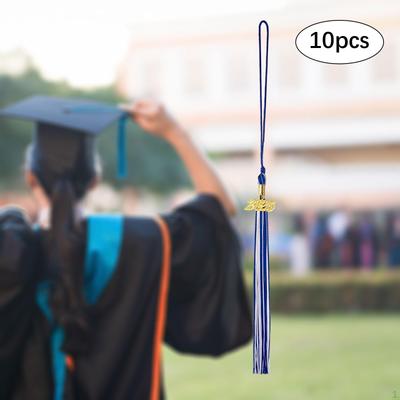 10 Pieces Graduation Cap Tassels with Charms ,Graduate Hat Decoration